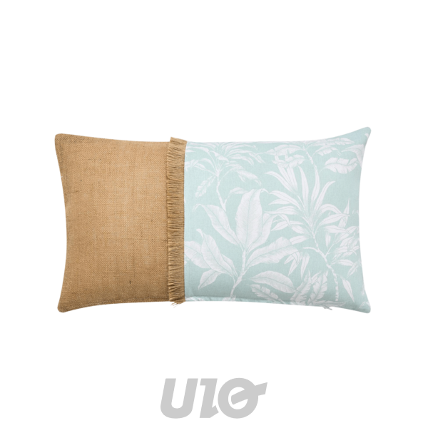 COUSSIN DEHOUS. COMPR. FRANGES 30x50 CM COTON/POLYESTER IMP.+JUTE HERA DES PLACE