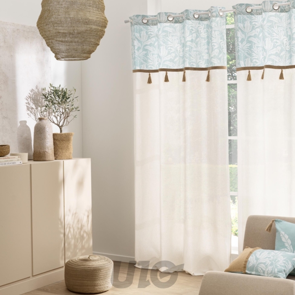 COUSSIN DEHOUS. COMPR. FRANGES 30x50 CM COTON/POLYESTER IMP.+JUTE HERA DES PLACE