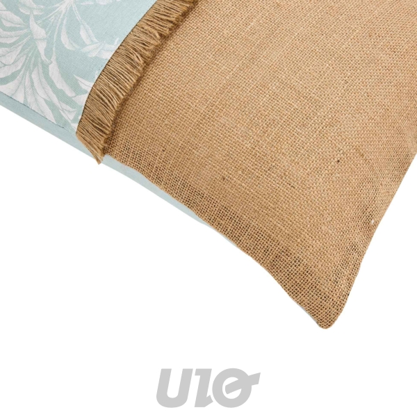 COUSSIN DEHOUS. COMPR. FRANGES 30x50 CM COTON/POLYESTER IMP.+JUTE HERA DES PLACE