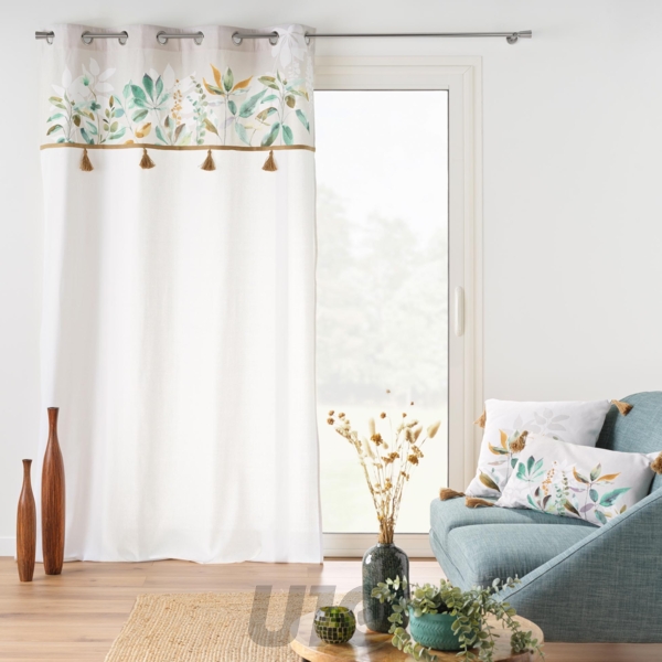 COUSSIN DEHOUS. COMPR. POMPONS 30 x 50 CM COTON/POLYESTER IMP. DILARIS DES PLACE