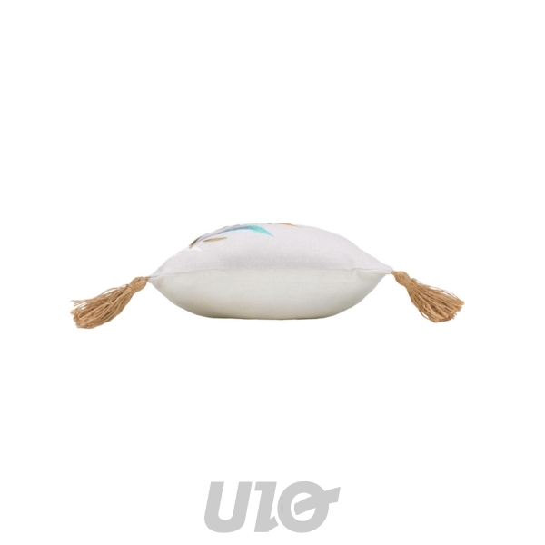 COUSSIN DEHOUS. COMPR. POMPONS 30 x 50 CM COTON/POLYESTER IMP. DILARIS DES PLACE