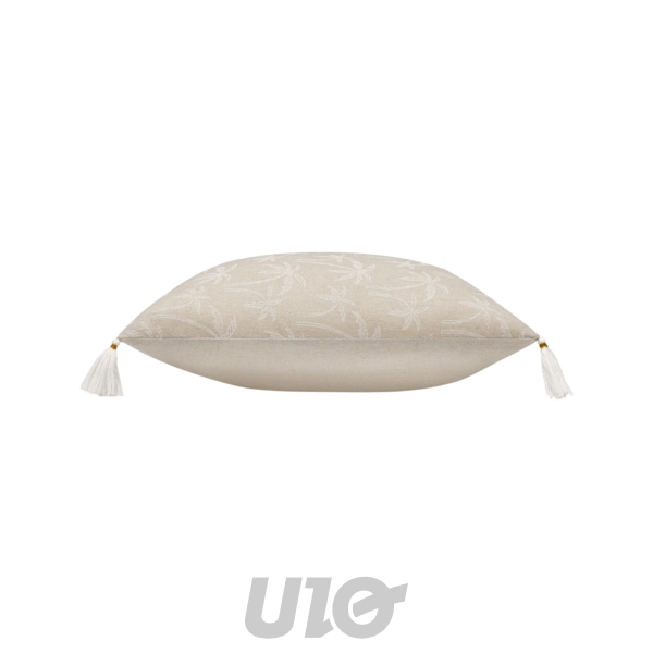 COUSSIN DEHOUS. COMPR. POMPONS 45 x 45 CM POLYCOTON IMPRIME SAHARIS