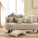 COUSSIN DEHOUSSABLE COMPRESSE 30 x 50 CM POLYESTER/LIN IMP PALMEA VERT DES PLACE