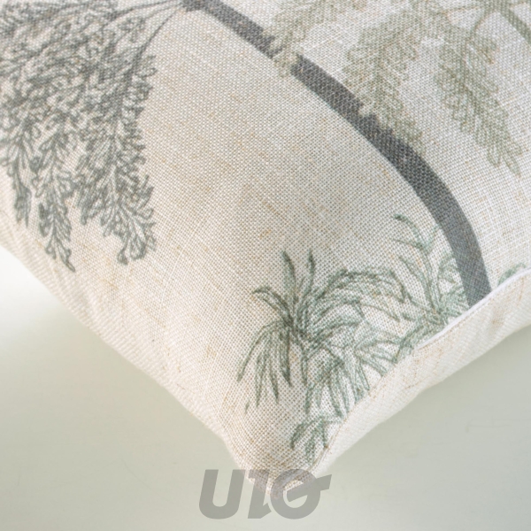 COUSSIN DEHOUSSABLE COMPRESSE 30 x 50 CM POLYESTER/LIN IMP PALMEA VERT DES PLACE