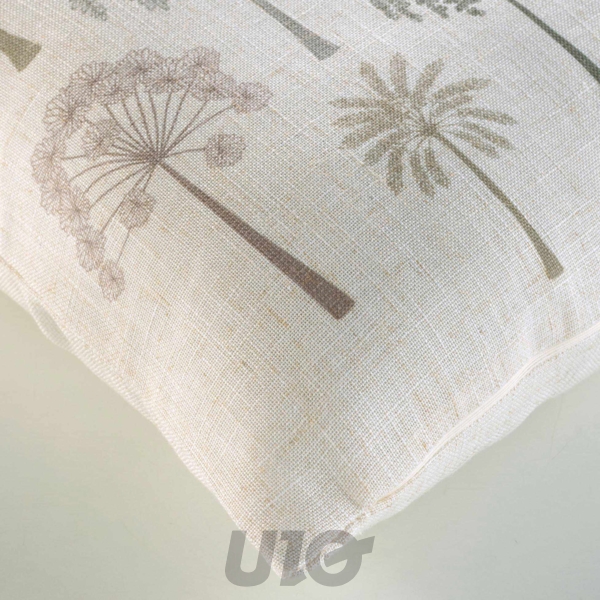 COUSSIN DEHOUSSABLE COMPRESSE 45 x 45 CM POLYESTER/LIN IMP PALMEA VERT DES PLACE