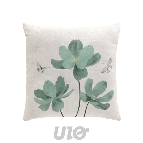 COUSSIN DEHOUSSABLE COMPRESSE 45 x 45 CM POLYESTER/LIN IMP. PALMIFLORE DES PLACE