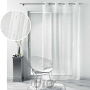 PANNEAU A OEILLETS 140 x 240 CM LUMINETTE FILS METALLISES DIXIE BLANC/ARGENT