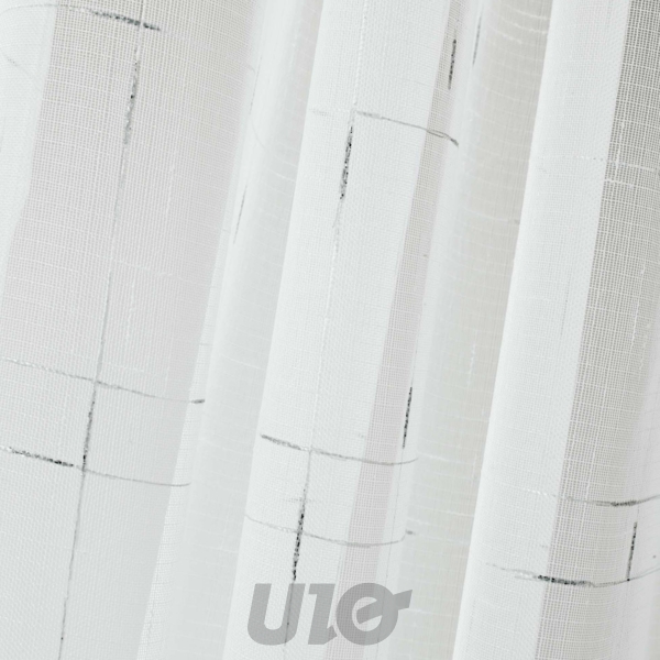 PANNEAU A OEILLETS 140 x 240 CM LUMINETTE FILS METALLISES DIXIE BLANC/ARGENT