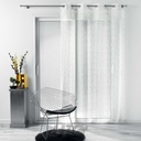 PANNEAU A OEILLETS 140 x 240 CM LUMINETTE FILS METALLISES DIXIE BLANC/OR