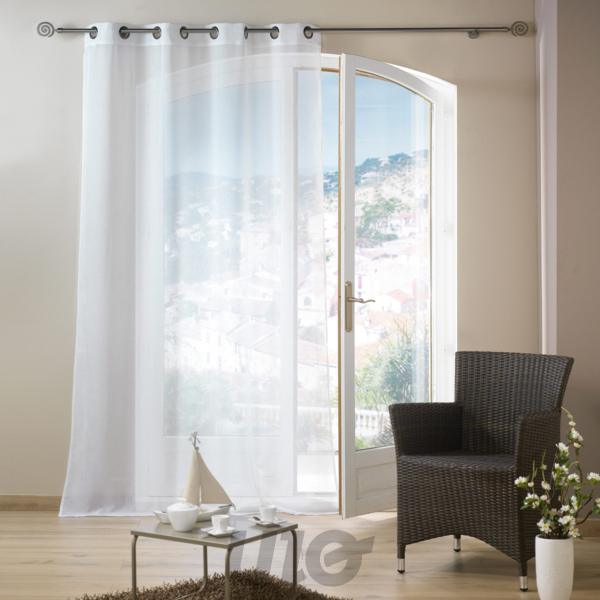PANNEAU A OEILLETS 140 x 240 CM LUMINETTE UNIE LUMINEA BLANC