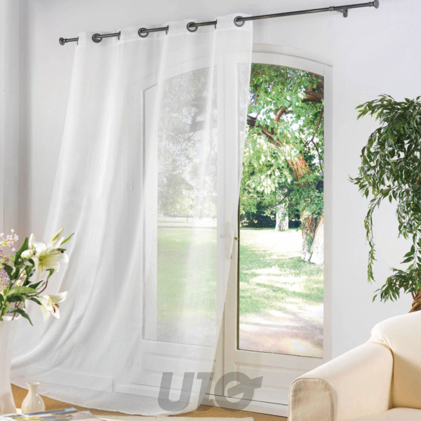 PANNEAU A OEILLETS 140 x 240 CM LUMINETTE UNIE LUMINEA BLANC