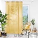 PANNEAU A OEILLETS 140 x 240 CM VOILE SABLE FANTAISIE LOUISE MIEL