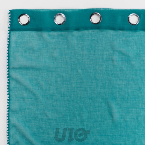 PANNEAU A OEILLETS 140 x 240 CM VOILE SABLE FANTAISIE LOUISE PETROLE