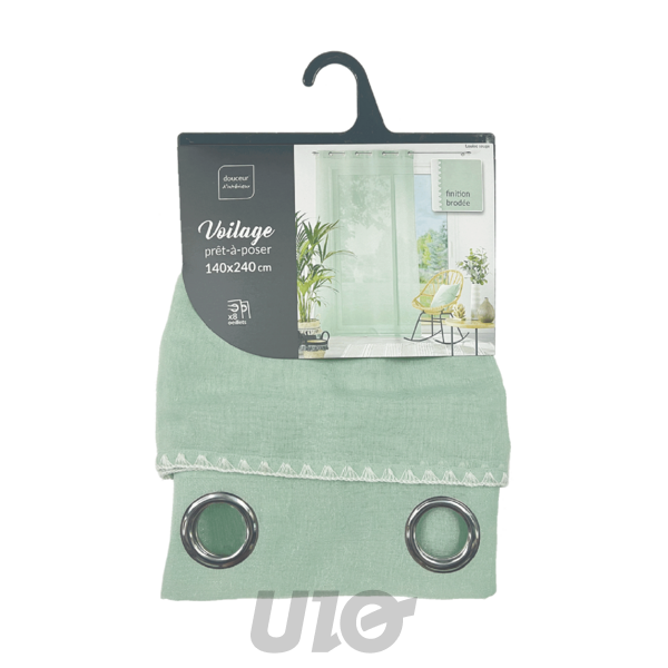 PANNEAU A OEILLETS 140 x 240 CM VOILE SABLE FANTAISIE LOUISE SAUGE