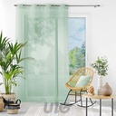 PANNEAU A OEILLETS 140 x 240 CM VOILE SABLE FANTAISIE LOUISE SAUGE