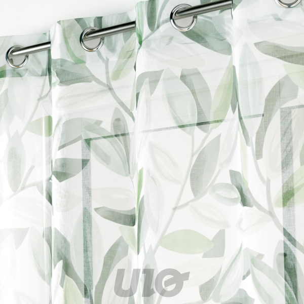 PANNEAU A OEILLETS 140 x 240 CM VOILE SABLE IMPRIME ELEONORE