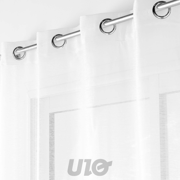 PANNEAU A OEILLETS 140 x 240 CM VOILE SABLE LISSEA BLANC