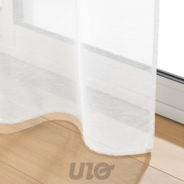 PANNEAU A OEILLETS 140 x 240 CM VOILE SABLE LISSEA BLANC