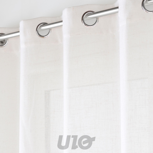 PANNEAU A OEILLETS 140 x 280 CM EFFET LIN TISSE CLORIS NATUREL