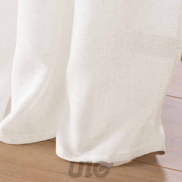 PANNEAU A OEILLETS 140 x 280 CM EFFET LIN TISSE CLORIS NATUREL