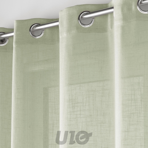 PANNEAU A OEILLETS 140 x 280 CM EFFET LIN TISSE CLORIS SAUGE