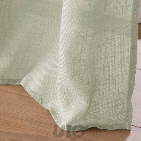 PANNEAU A OEILLETS 140 x 280 CM EFFET LIN TISSE CLORIS SAUGE