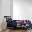 PARURE 2 P. 140 x 200 CM IMPRIME 42 FILS DESSIN PLACE CITY LONDON