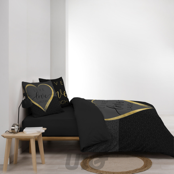 PARURE 3 P. 240 x 220 CM IMPRIME 42 FILS DESSIN PLACE CRAZY LOVE