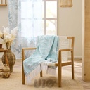 PLAID A FRANGES 125 x 150 CM COTON/POLYESTER IMPRIME HERA