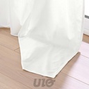 RIDEAU A OEILLETS 135 x 180 CM COTON/POLYESTER RECYCLE GRS TWILY BLANC