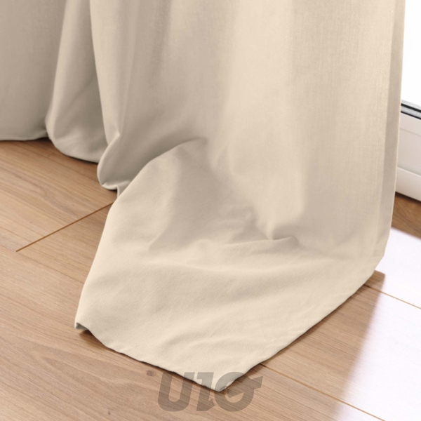 RIDEAU A OEILLETS 135 x 180 CM COTON/POLYESTER RECYCLE GRS TWILY LIN