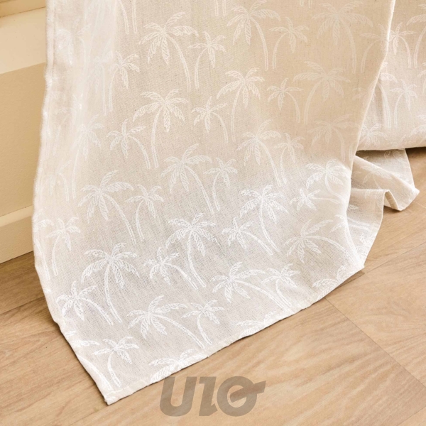 RIDEAU A OEILLETS 140 x 240 CM POLYCOTON IMPRIME SAHARIS