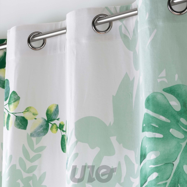 RIDEAU A OEILLETS 140 x 260 CM COTON IMPRIME LOUISIANE DES. PLACE