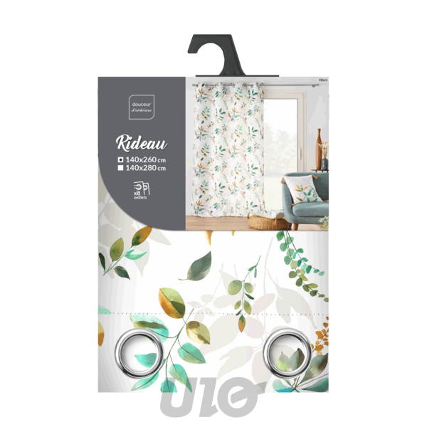 RIDEAU A OEILLETS 140 x 260 CM POLYESTER IMPRIME DILARIS
