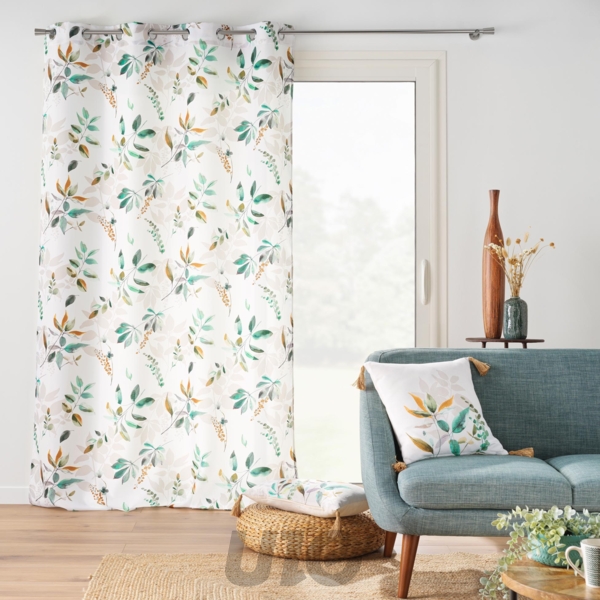 RIDEAU A OEILLETS 140 x 260 CM POLYESTER IMPRIME DILARIS