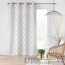 RIDEAU A OEILLETS 140 x 260 CM POLYESTER IMPRIME METALLISE MAJESTIA
