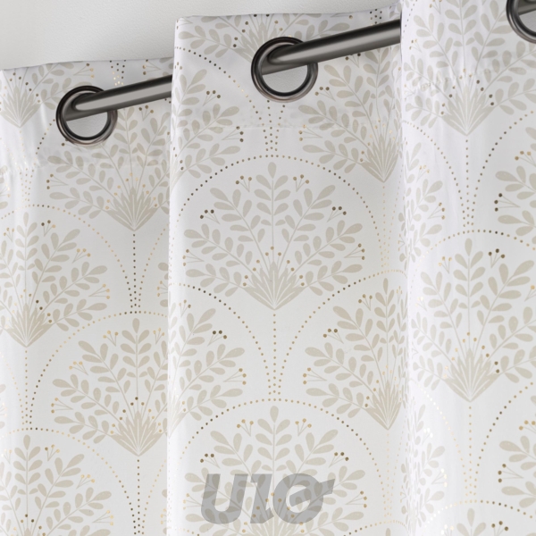 RIDEAU A OEILLETS 140 x 260 CM POLYESTER IMPRIME METALLISE MAJESTIA