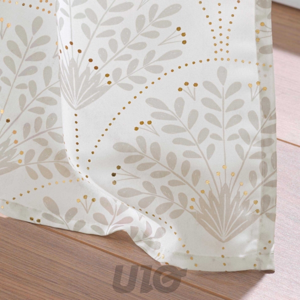 RIDEAU A OEILLETS 140 x 260 CM POLYESTER IMPRIME METALLISE MAJESTIA