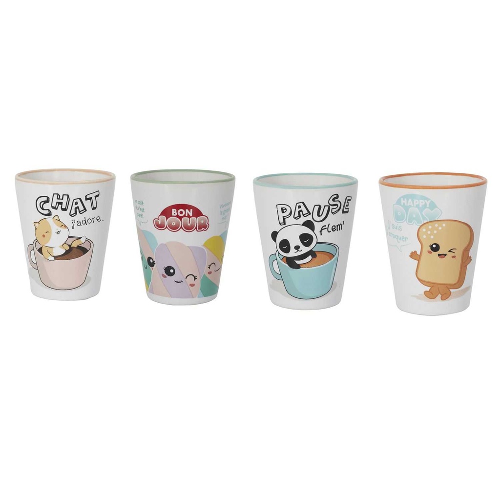 GOBELET EXPRESSO CERAMIQUE KAWAII 7CL M24