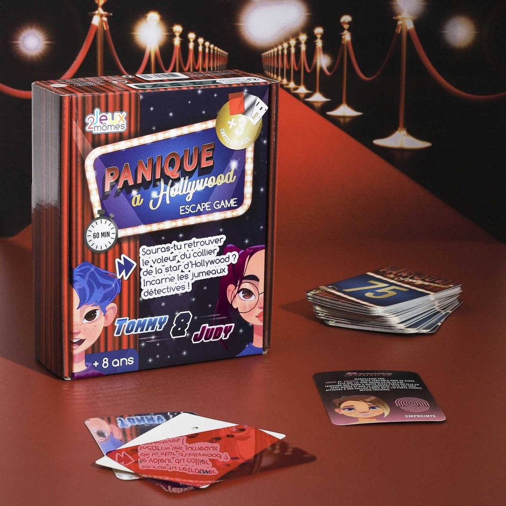 JEU ESCAPE GAME ENFANT PANIQUE A HOLLYWOOD M12