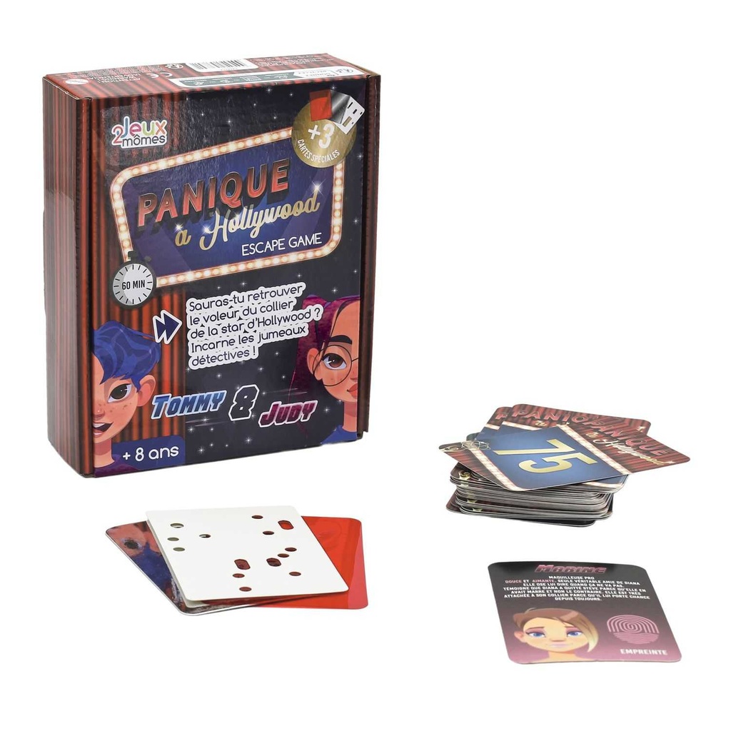JEU ESCAPE GAME ENFANT PANIQUE A HOLLYWOOD M12