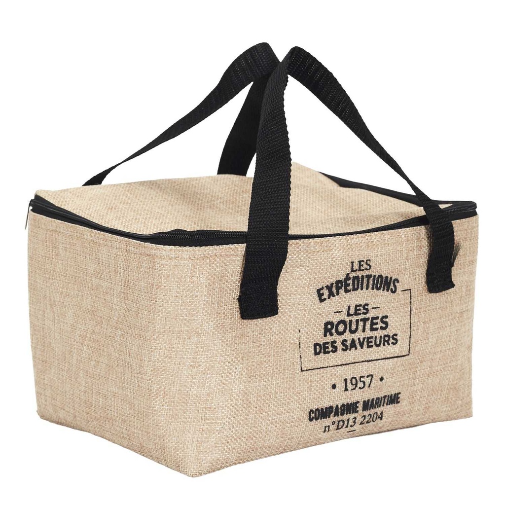 LUNCH BAG FRAICHEUR EFFET JUTE 24.5X18X16.5 8L M24