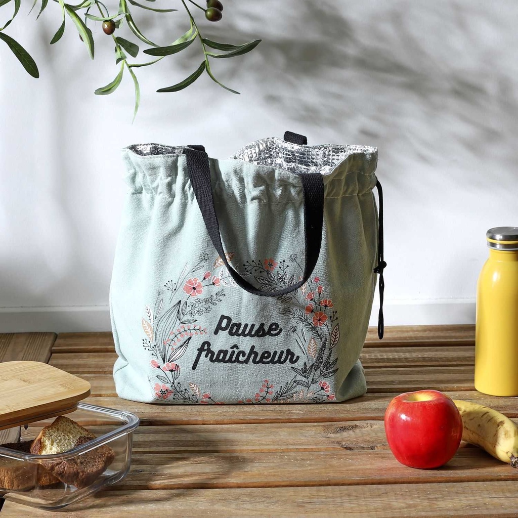 LUNCH BAG SAC FRAICHEUR EN TISSU 29X30CM 8L M12