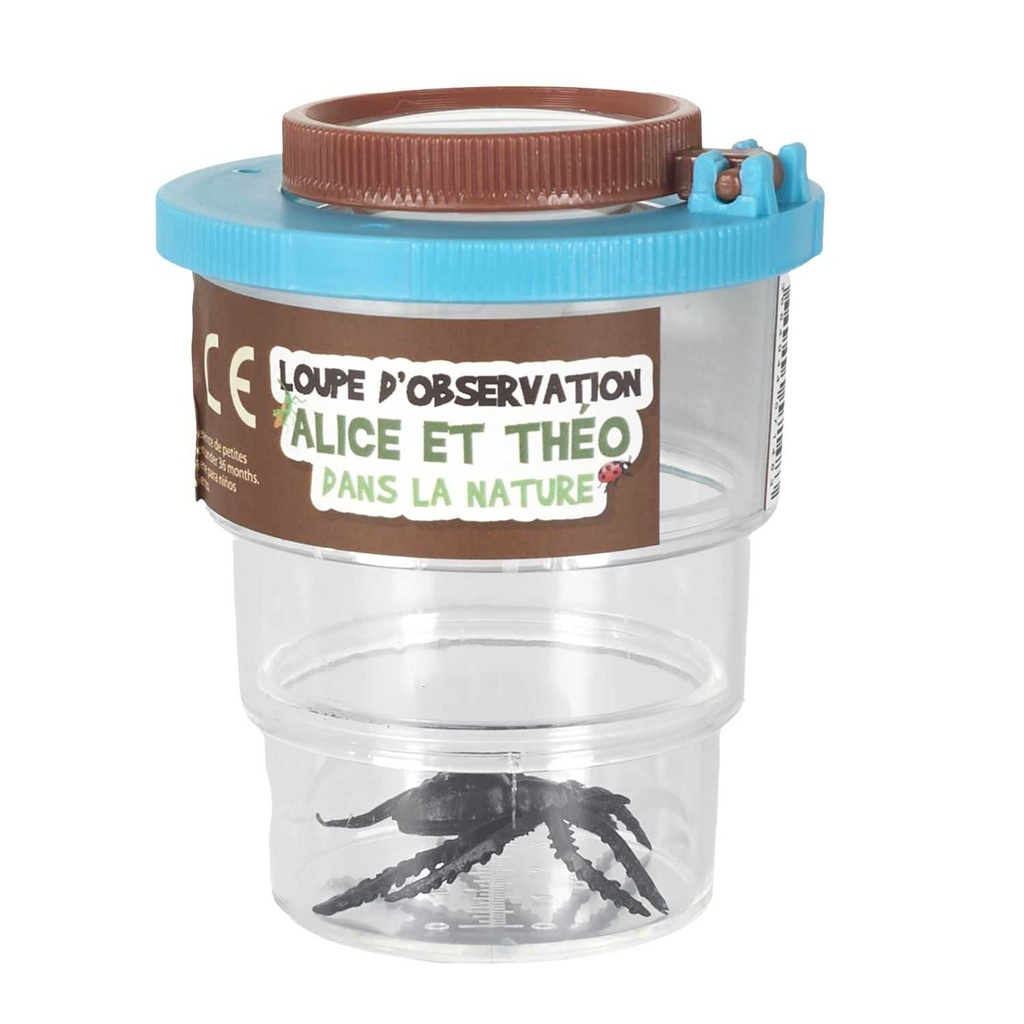 PETIT POT AVEC LOUPE POUR INSECTE M24