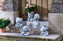 CACHE-POT MOSAIC GRIS 25X19,5XH 27,5CM EN MAGNESIUM