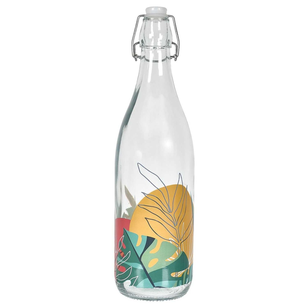 BOUTEILLE EN VERRE A CLAPET PARADIS EXOTIQUE 1LM12