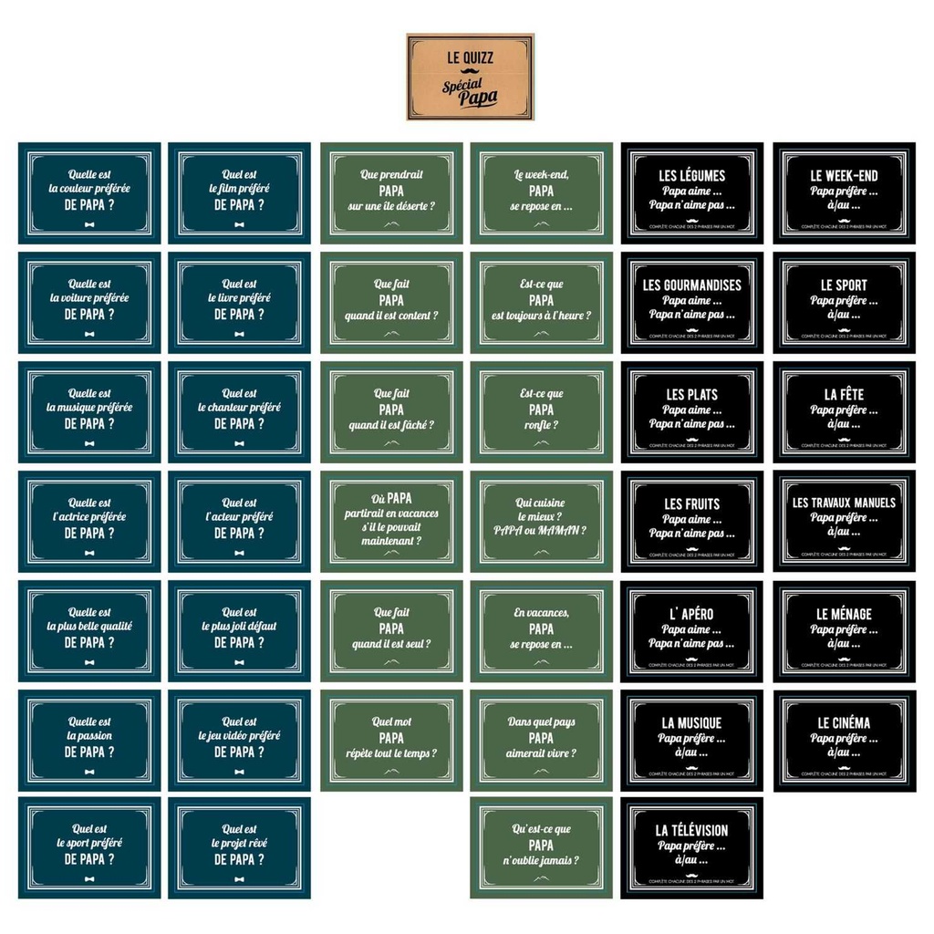 JEU QUIZZ DU MEILLEUR PAPA M24