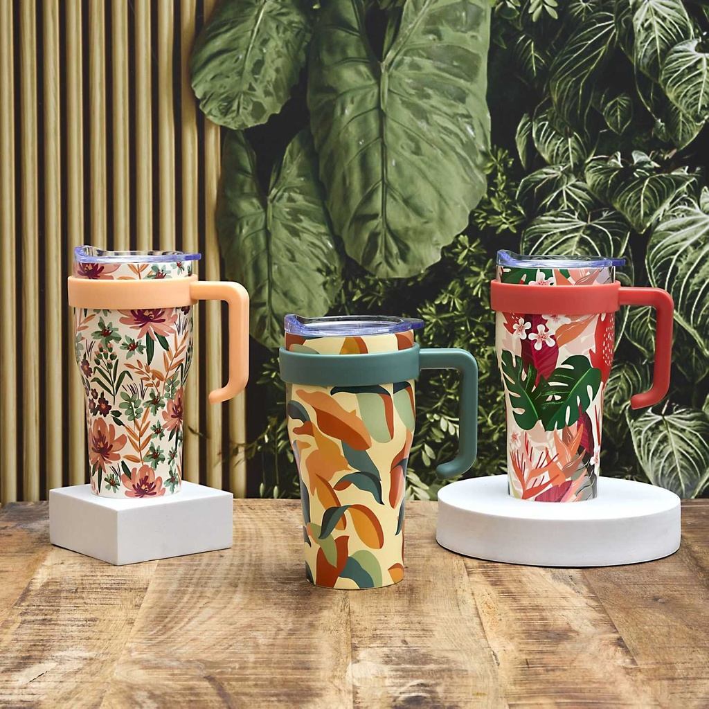 MUG DE TRANSPORT MINI MIAMI FLORAL 600ML M6