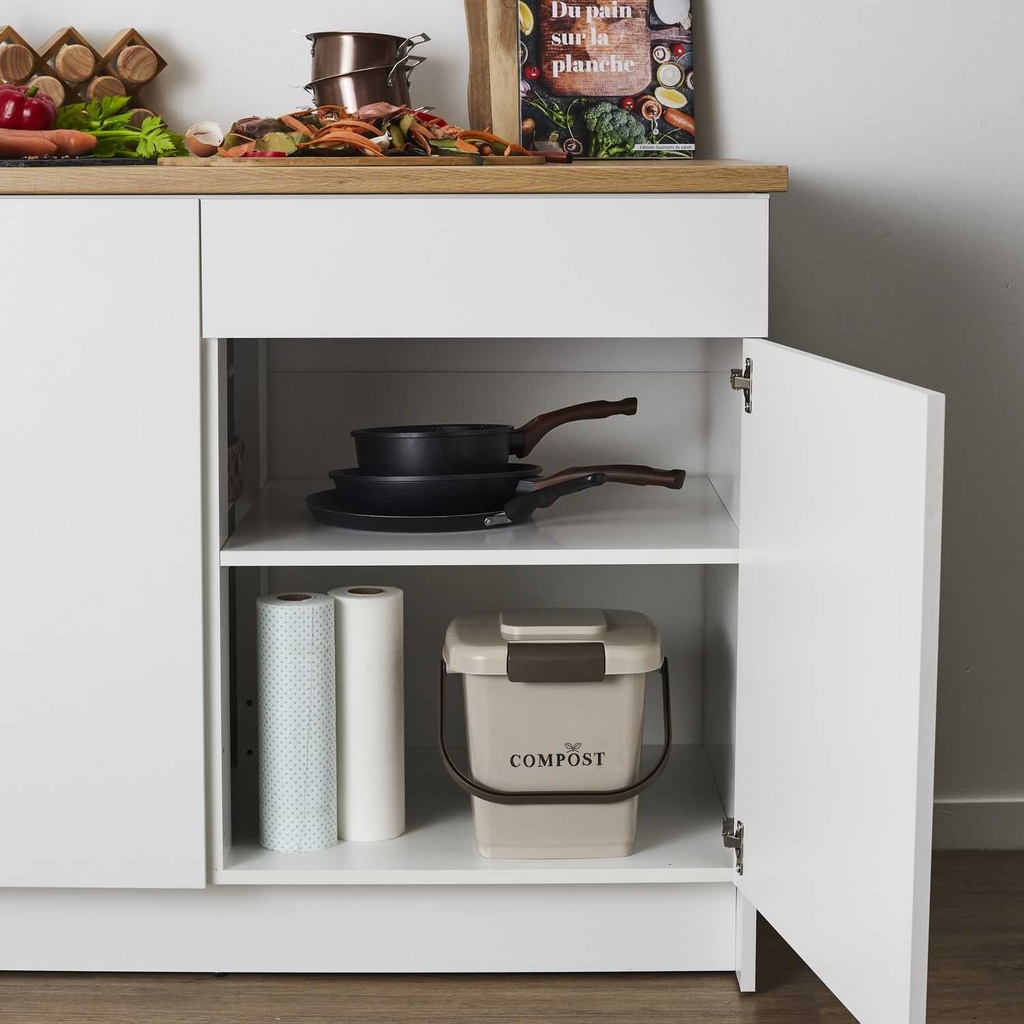 POUBELLE A COMPOST SEAU PERFORE ET COUVERCLE M6