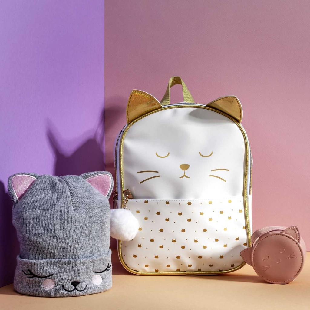 SAC A DOS CHAT BLANC M8